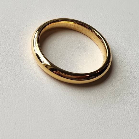 Gold Steel by Design Band Ring - Picture 2 of 5